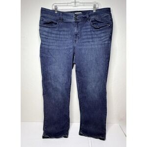 Lane Bryant Blue Jeans Size 22 Flex Waist Tighter Tummy High Rise Straight Plus